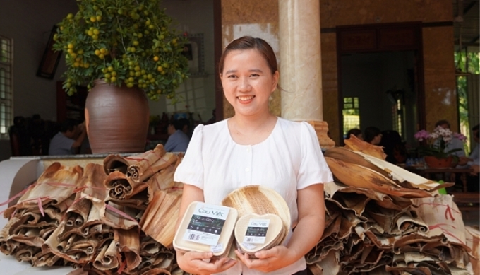 Chị Ngọc An và các sản phẩm từ mo cau