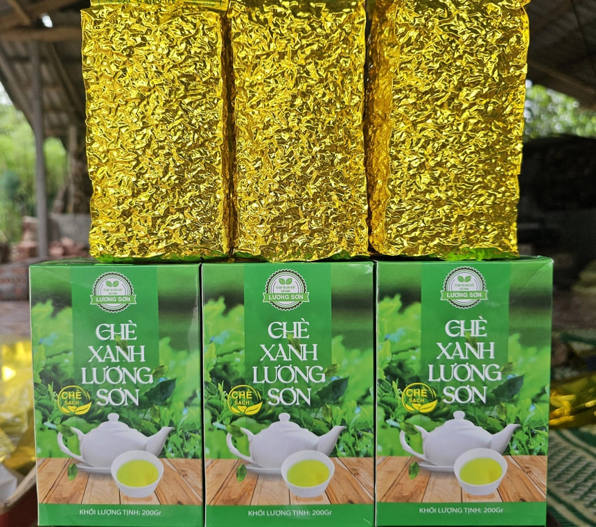 Sản phẩm của Tổ hợp tác chè xanh Đá Trắng
