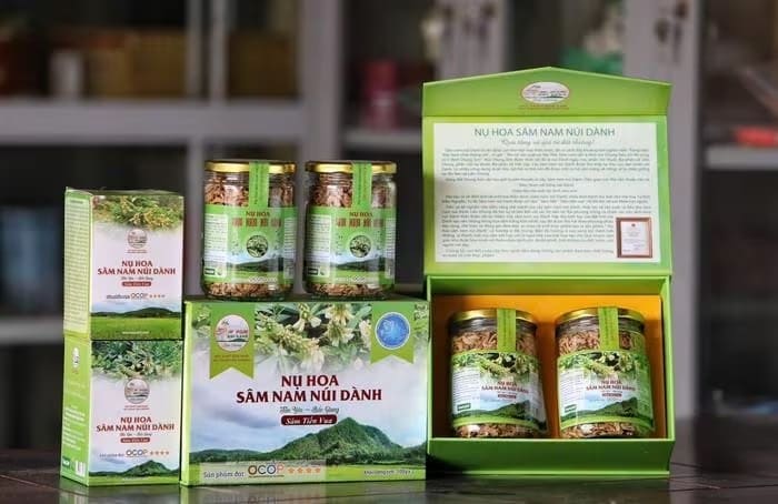 Sản phẩm sâm của HTX Sâm Nam núi Dành
