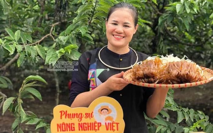 Chị Hoàng Thị Tâm và sản phẩm của mình