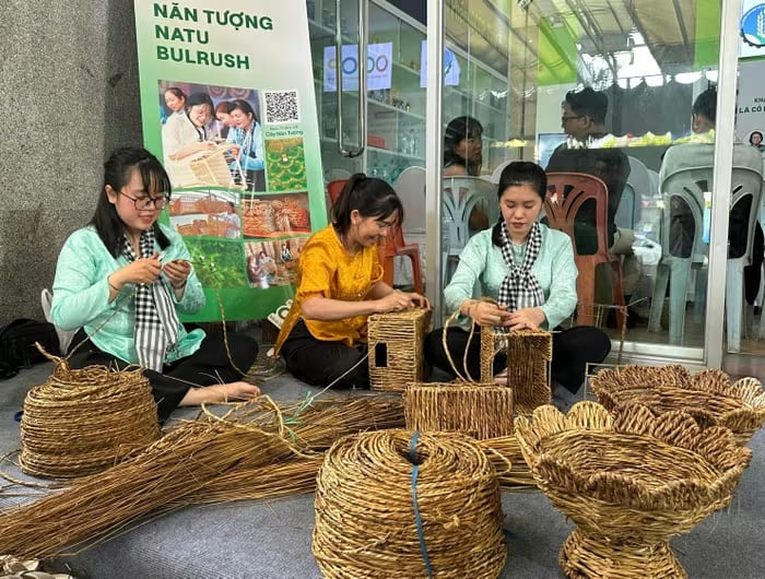 Sản xuất đồ thủ công mỹ nghệ từ cỏ năn tượng
