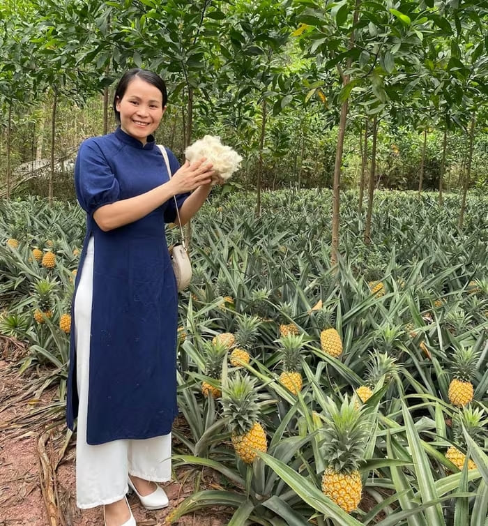 Bà Vũ Thị Liễu và sản phẩm từ lá dứa