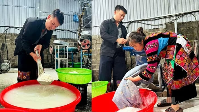 Gạo làm bánh đá là những loại gạo tẻ thơm, ngon được ngâm qua một đêm sau đó sẽ xay thành bột