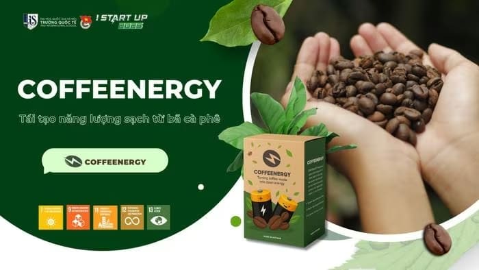 Dự án Coffeenergy được thực hiện với ý tưởng biến bã cà phê thành pin hữu cơ sinh học, góp phần giảm thiểu ô nhiễm môi trường