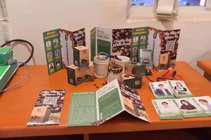 Sản phẩm pin Coffeenergy trưng bày tại cuộc thi